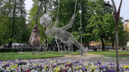 Scorcio del parco Rignon - area antistante alla Villa Amoretti