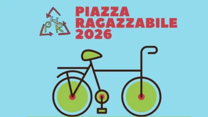 bicicletta su sfondo azzurro