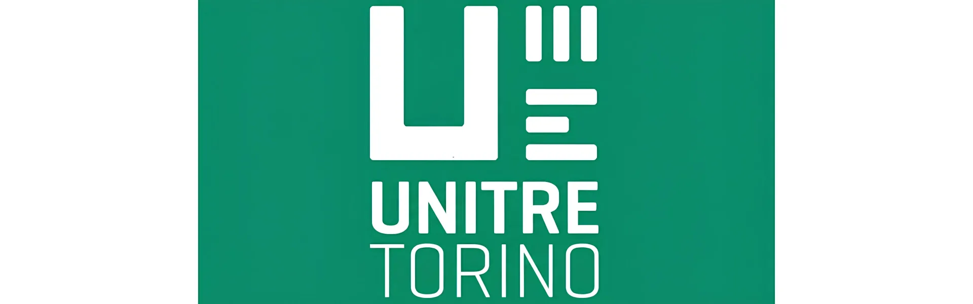 Logo UniTre bianco su sfondo verde