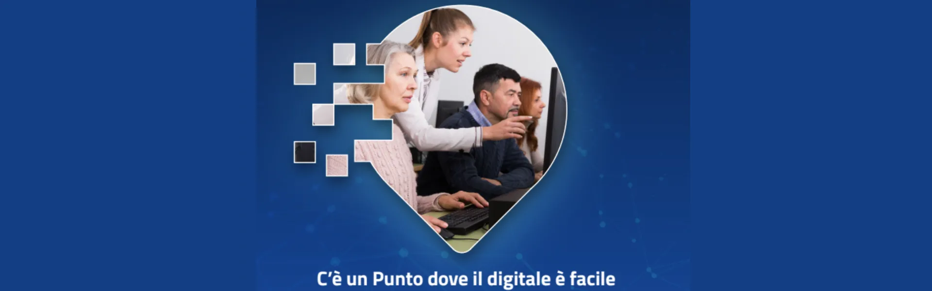 immagine con un gruppo di persone davanti al pc, contenente un estratto del contenuto testuale