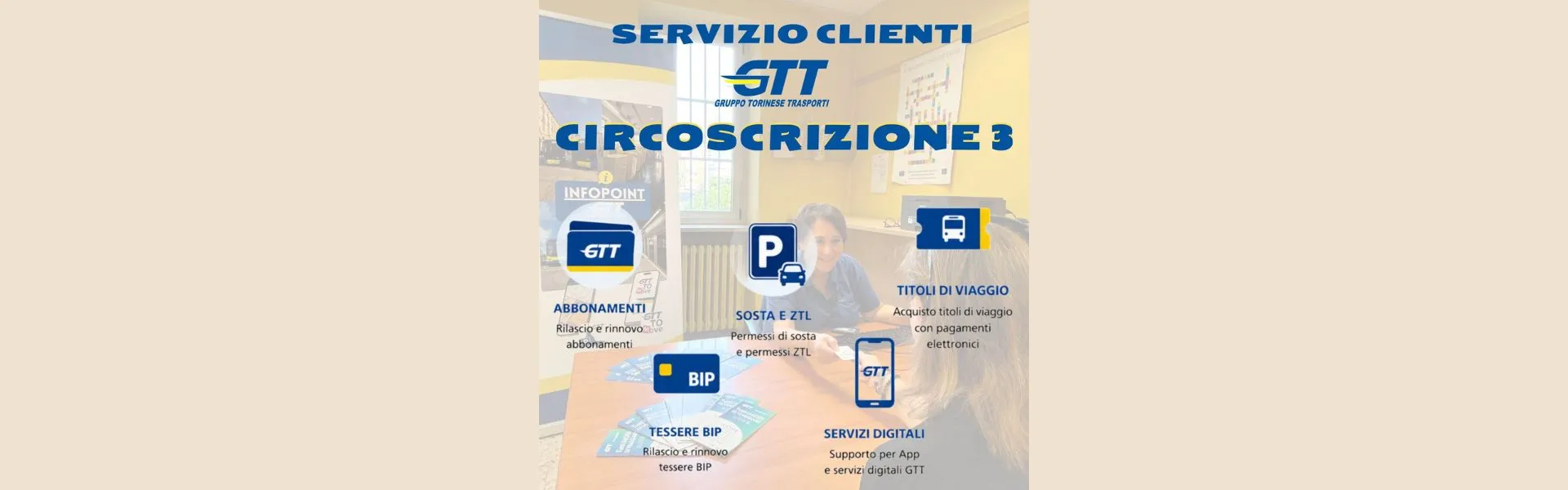 servizio clienti gtt in circoscrizione