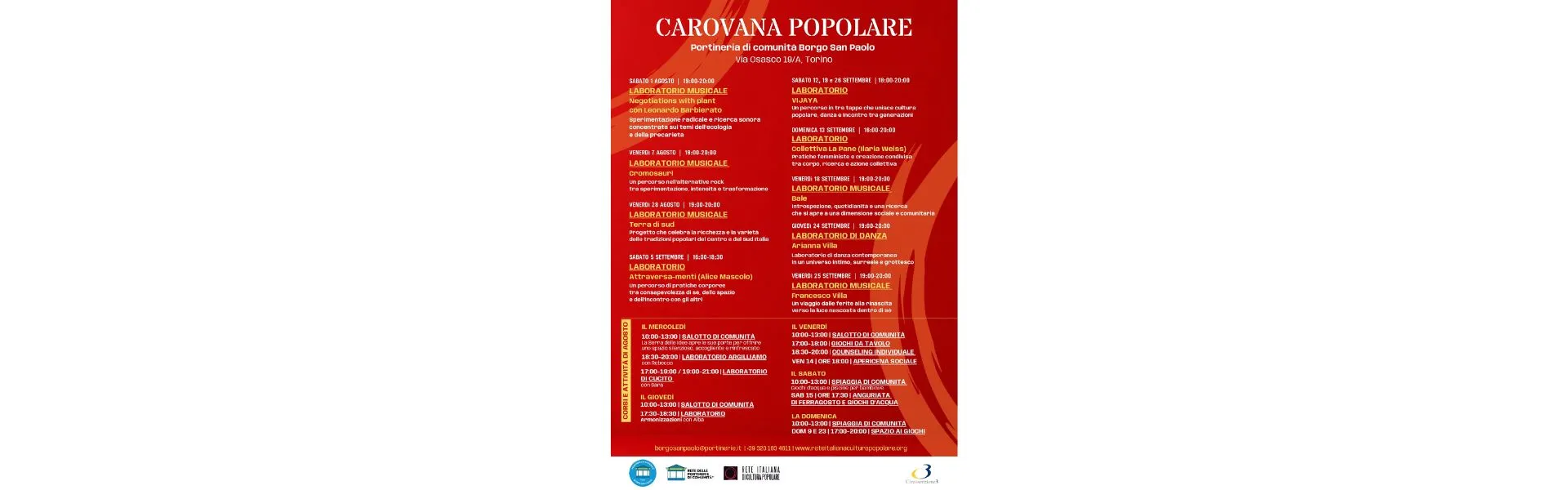 Carovana popolare agosto settembre