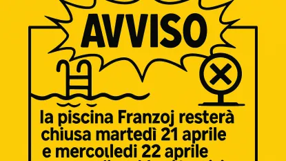 avviso chiusura piscina Franzoj
