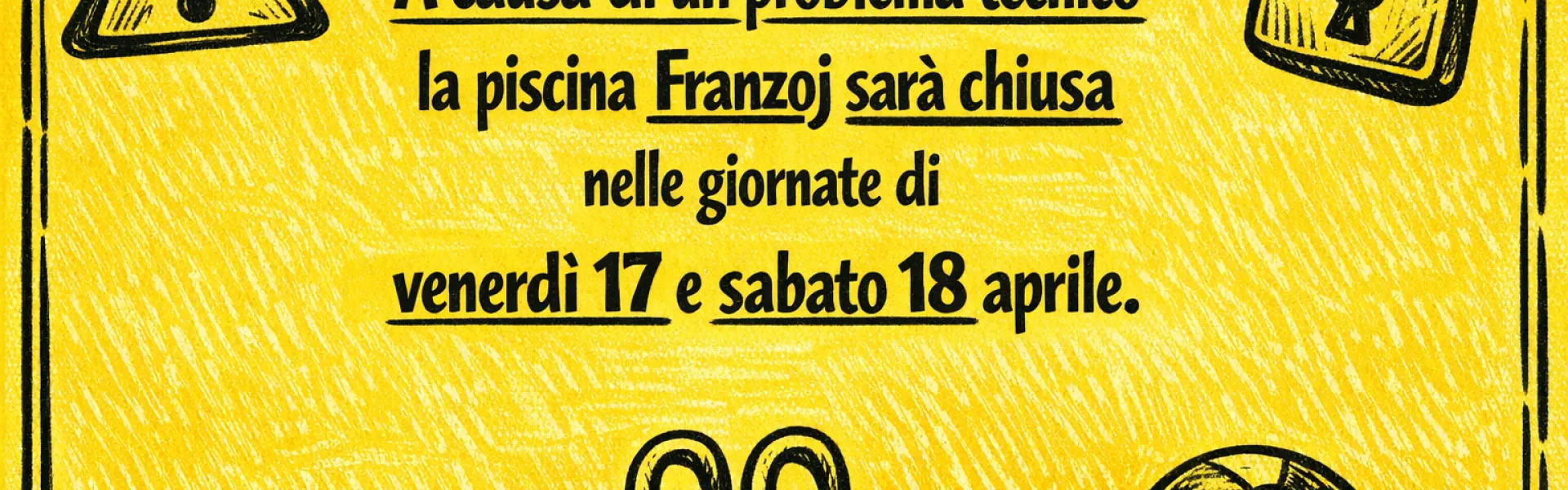 avviso chiusura piscina