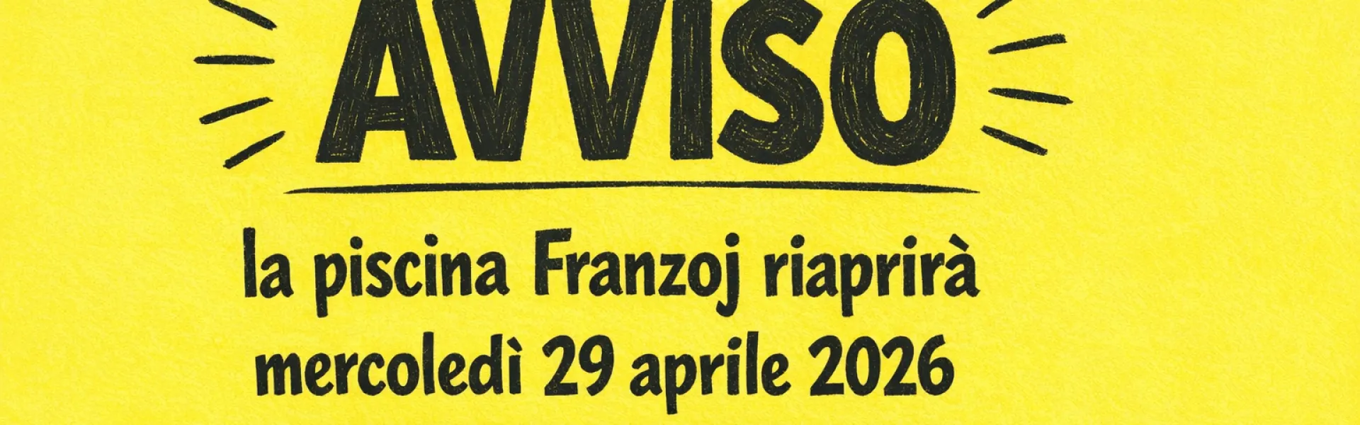 avviso piscina Franzoj