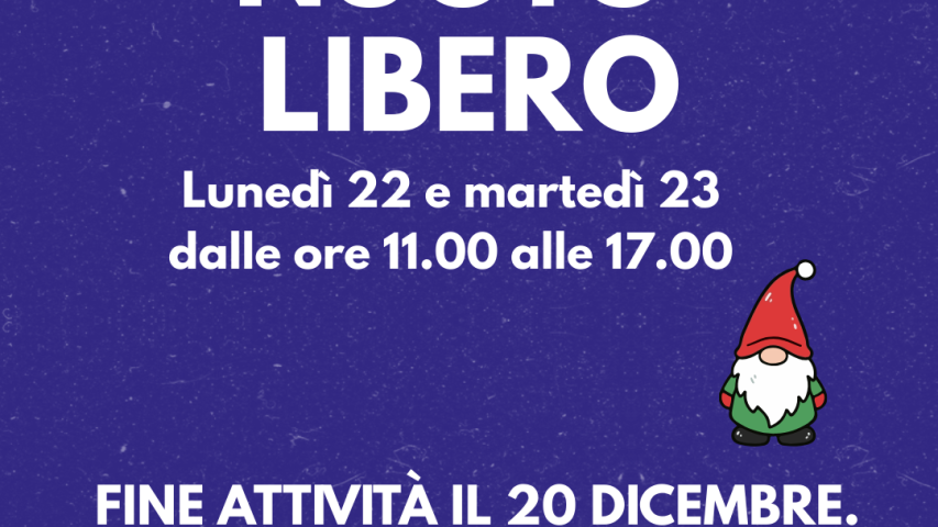 locandina aperture e chiusure Natale piscina