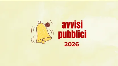 campanella con scritta "avvisi pubblici duemilaventisei"