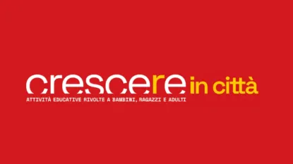 Immagine Crescere in città a cura di ITER su sfondo rosso