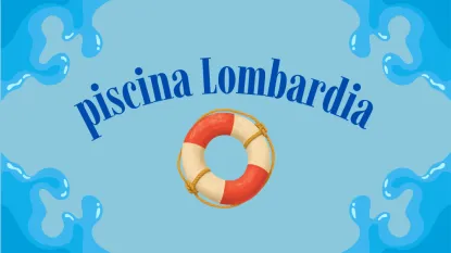 immagine salvagente con sfondo dell'acqua e con scritta: "piscina Lombardia"