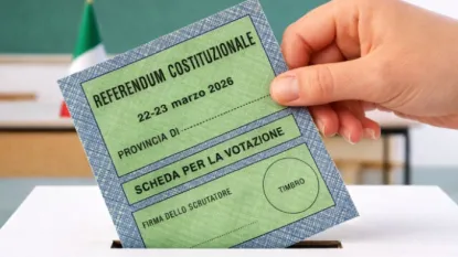 scheda elettorale con scritta: "referendum costituzionale"