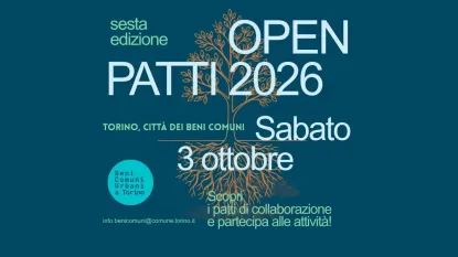 Scritta Open Patti 2026 colore blu avio con albero della vita 