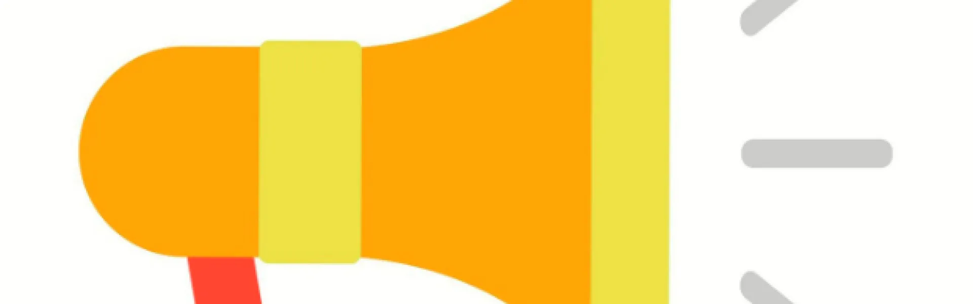 Megafono giallo e arancione