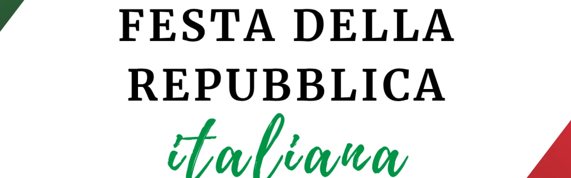 Scritta Festa della Repubblica Italiana