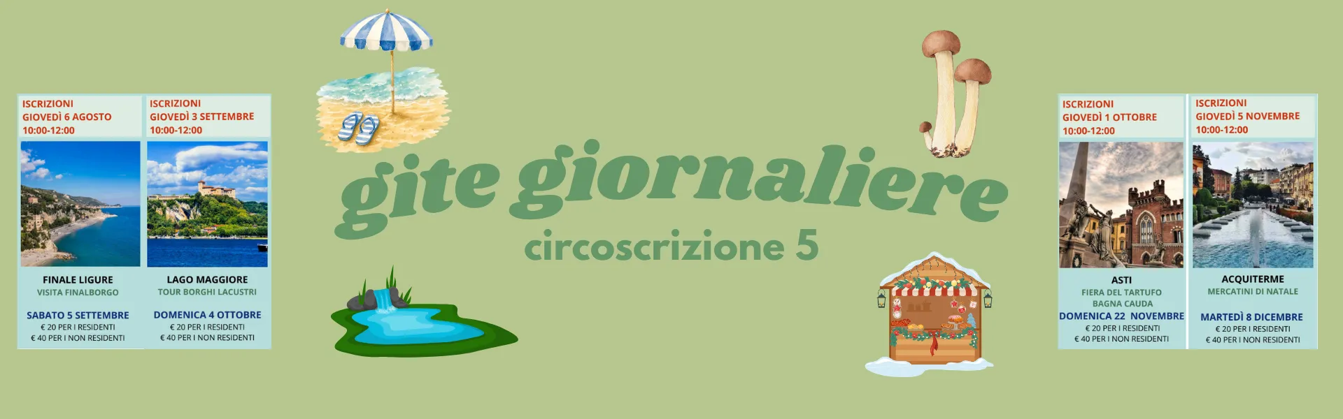 gite giornaliere 2026