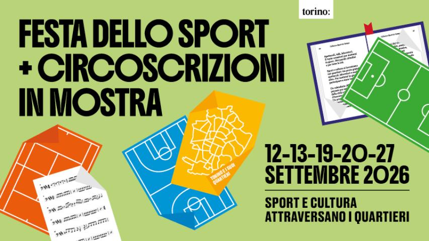 locandina città di Torino Festa dello sport + circoscrizioni in mostra