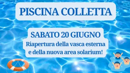 Apertura Piscina Colletta estiva