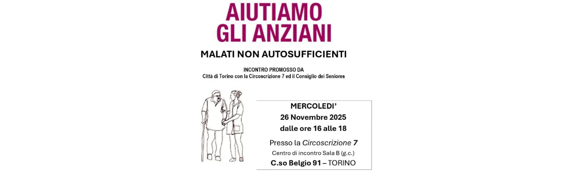 Aiutiamo gli anziani malati non autosufficienti