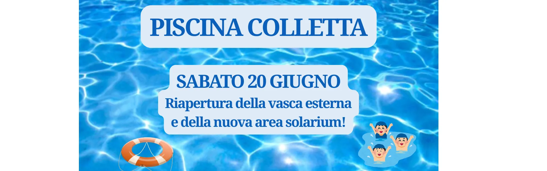 Apertura Piscina Colletta estiva