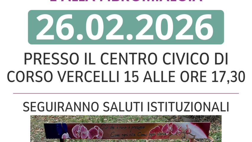 Inaugurazione panchina malattie rare e fibromialgia